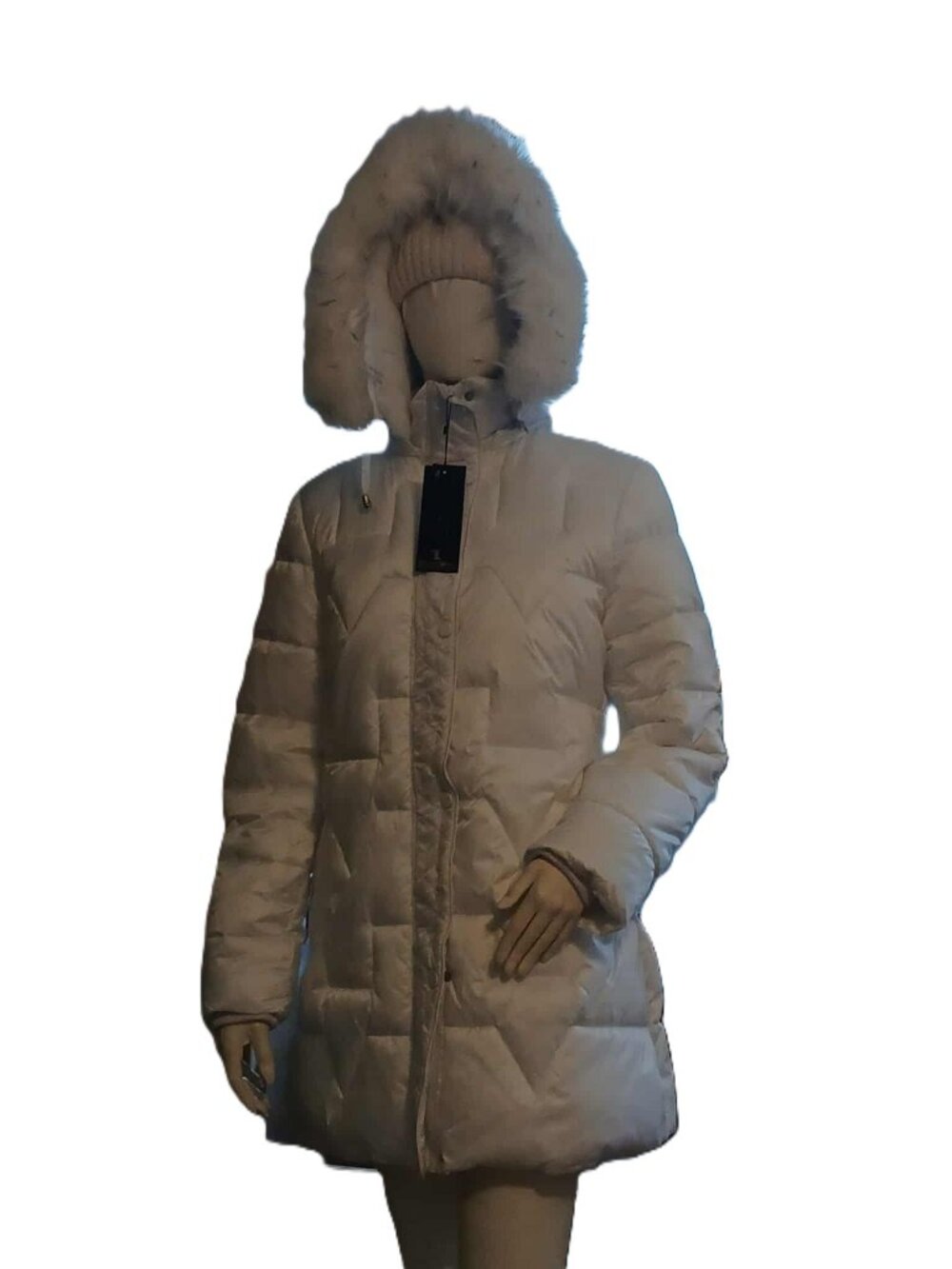 white IDENITY artic winter wear coat